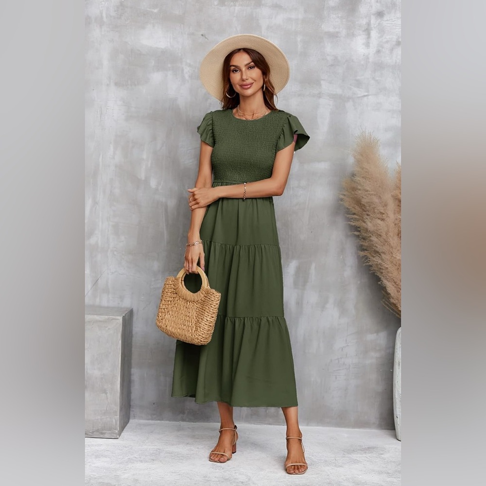 NWT Elegant Green Maxi Dress